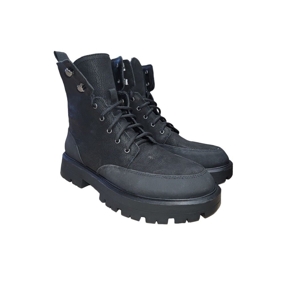 Lucky Brand Aribelly Women's Black Leather Side Zip Mid Calf Boots Size 8M New